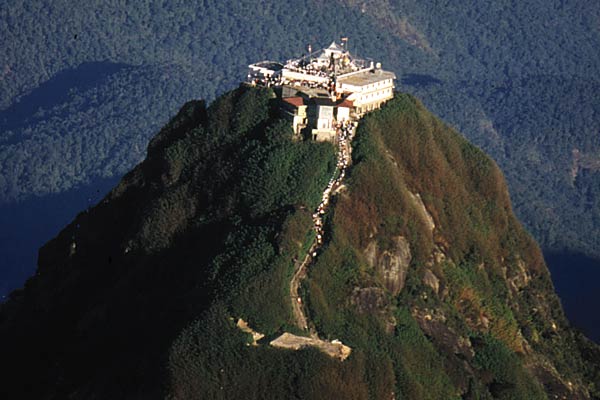Sri Pada Mountain with Temple.
